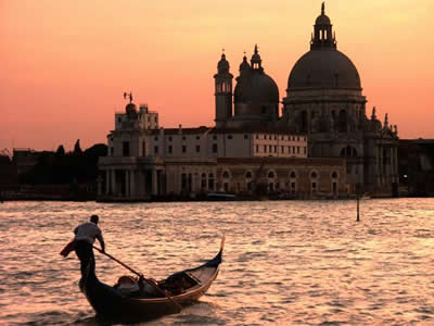 venezia con il tramonto